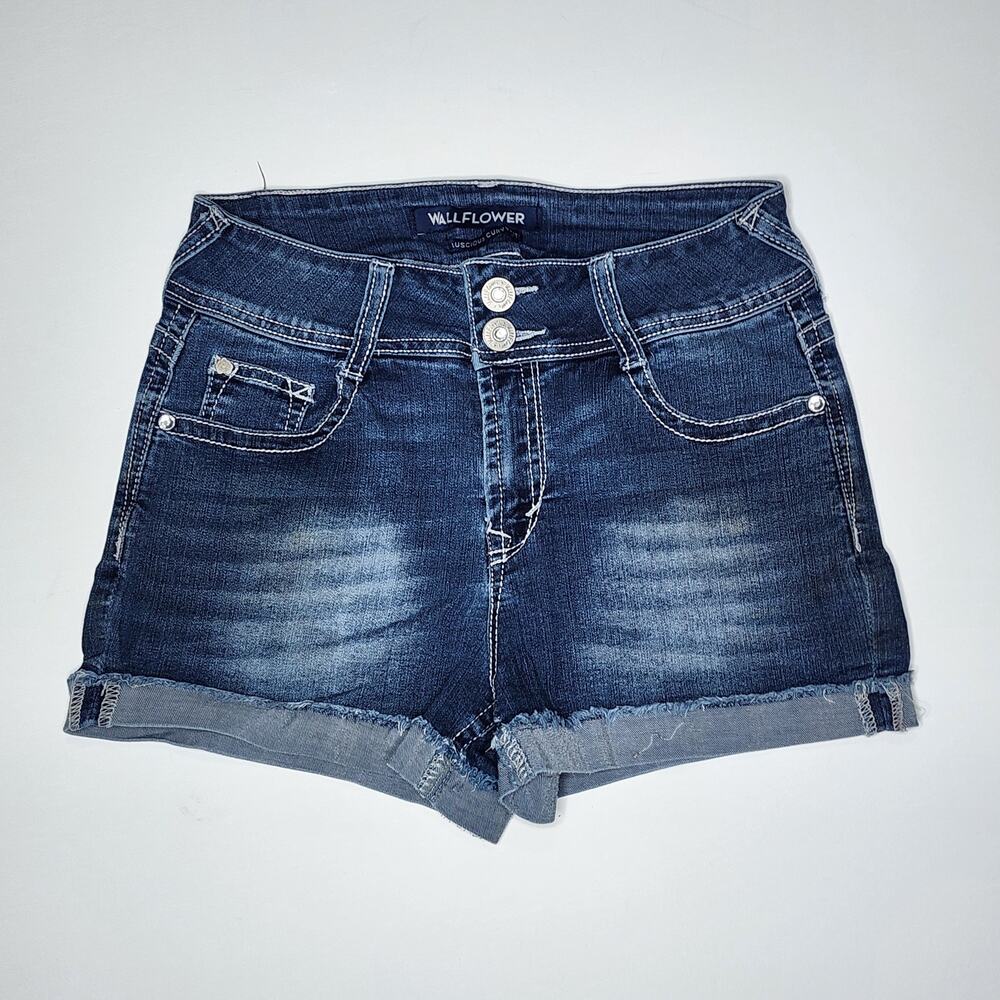 🌻3 for $18 Denim Roll Hem Shorts Wallflower Luscious Curvy Women's Size 5